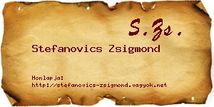 Stefanovics Zsigmond névjegykártya